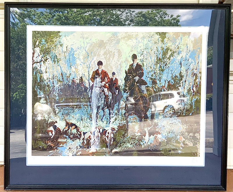 Extra Large Mark King "Morning Hunt" Serigraph in Black Frame