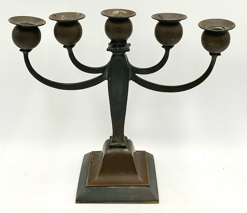 Vintage Arts & Crafts Metal Candelabra