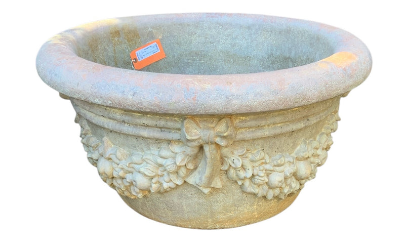 Extra Large Terra Cotta Della Robia Planter