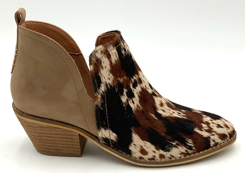 CORKYS Black/Brown/Cream Cowhide/Leather Limitless Bootie 9