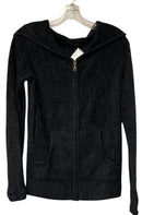 BAREFOOT DREAMS Black Cozy Chic Full Zip Hooded Jacket
