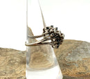 10kt Gold, Diamond & Sapphire Waterfall Style Ring