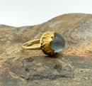 22kt Gold, 18kt Gold & Moonstone Ring