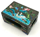 Antique Chinese Enamel Repousse Matchbox Holder