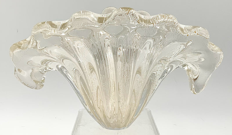 Murano Shell Bowl with Gold Accents