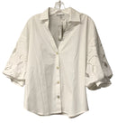 HINSON WU White Eyelet Sleeve B/D Top
