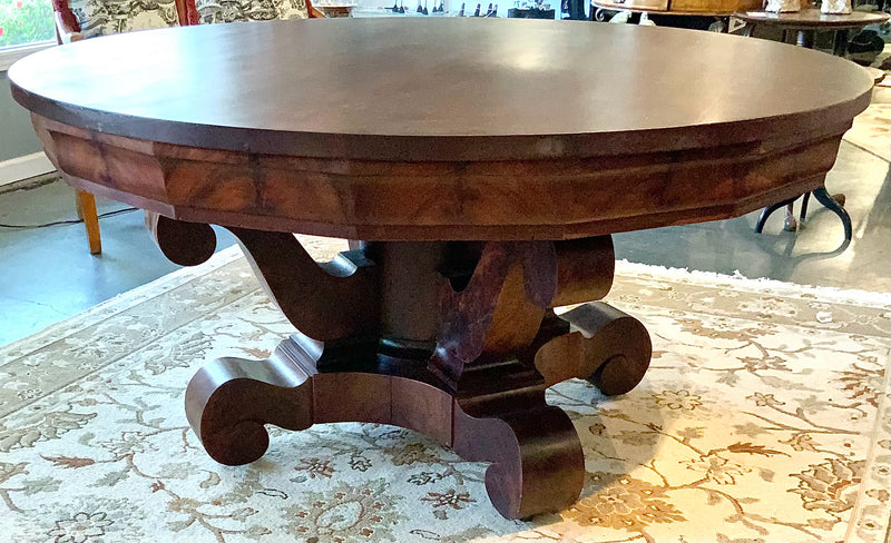 Empire 60" Round Dining Table with Center Pedestal