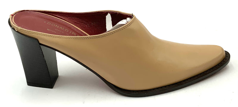 DONALD PLINER Camel Lea Western Mule "Perlie" Booties 9.5