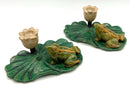 Pair of Lily Pad Candleholders