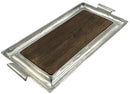 Pottery Barn Extra Large Aluminum Tray With Wood Insert