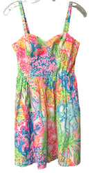 LILLY PULITZER Pink/Blue/Green Multi "Ardleigh" Sundress