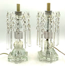 Vintage Crystal Electrified Candle Sconces