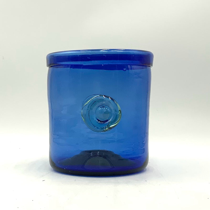 Handblown Cobalt Mexican Glass Ice Bucket