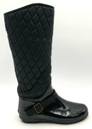 SPERRY Black Quilted Nylon Rain Boots 7