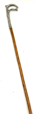Antique Horse Whip with Pewter Handle