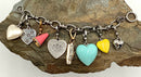JUICY COUTURE Vintage Twotone 7 Charm Y2K Bracelet