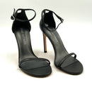STUART WEITZMAN Black Leather Amelina Stilleto Sandals 8.5