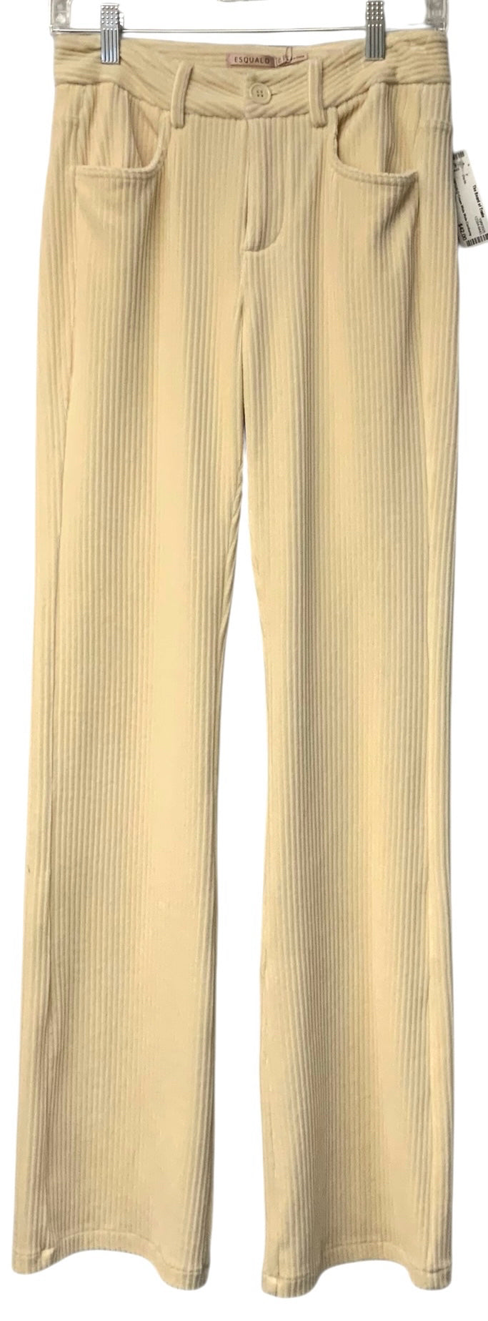 ESQUALO Cream Wide Wale Corduroy Pants