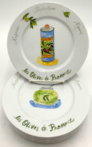 Set/6 Crate & Barrel Les Olives des Provence Plates