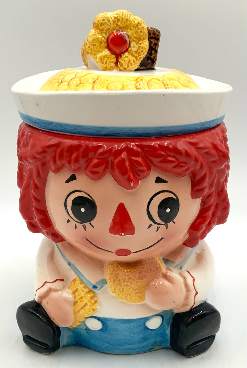 Vintage Raggedy Andy Ceramic Cookie Jar