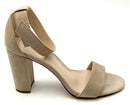 PELLE MODA Beige Suede H/H Ankle Strap Briar Sandals 9