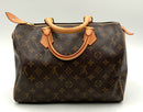 LOUIS VUITTON Vachetta Leather Trim Monogram Canvas Speedy Bag