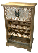 Carved Wood Wine Cabinet