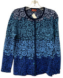 OLEANA Navy/Blue Floral L/S B/D Cardigan