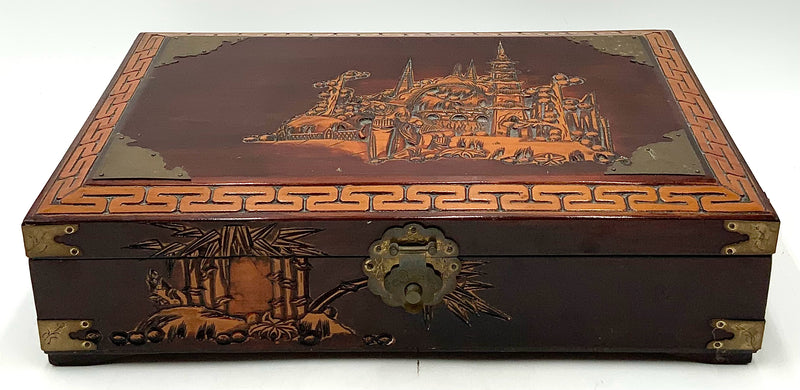 Vintage Asian Rosewood Jewel Box