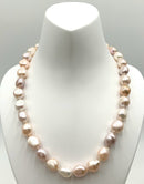 Sterling Baroque Pearl Necklace