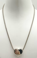 Sterling Puffy Heart Necklace