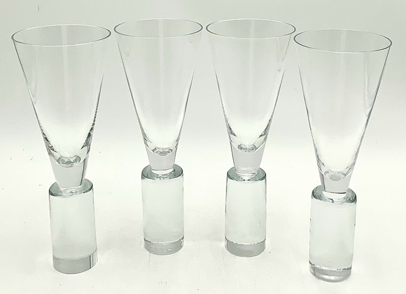 Set/4 Sasaki Colonnade Champagne Flutes