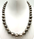 Southwest Style Graduated Sterling Beaded Necklace