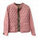 BURBERRY Pink Quilted Check Lined Jacket AS IS