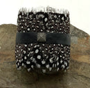 S. CARTER DESIGNS Sterling, Diamond & Feather Cuff Bracelet