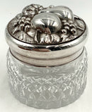 Crystal Vanity Jar with Silverplate Lid
