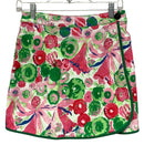 FRANCES VALENTINE Pink/Green/White Floral Skort