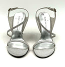 STUART WEITZMAN Silver Strappy Sensual Stiletto Sandals 8.5