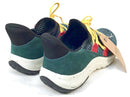 HOLO FOOTWEAR Teal Yellow Red Knit Suede Maverick Sneakers 11