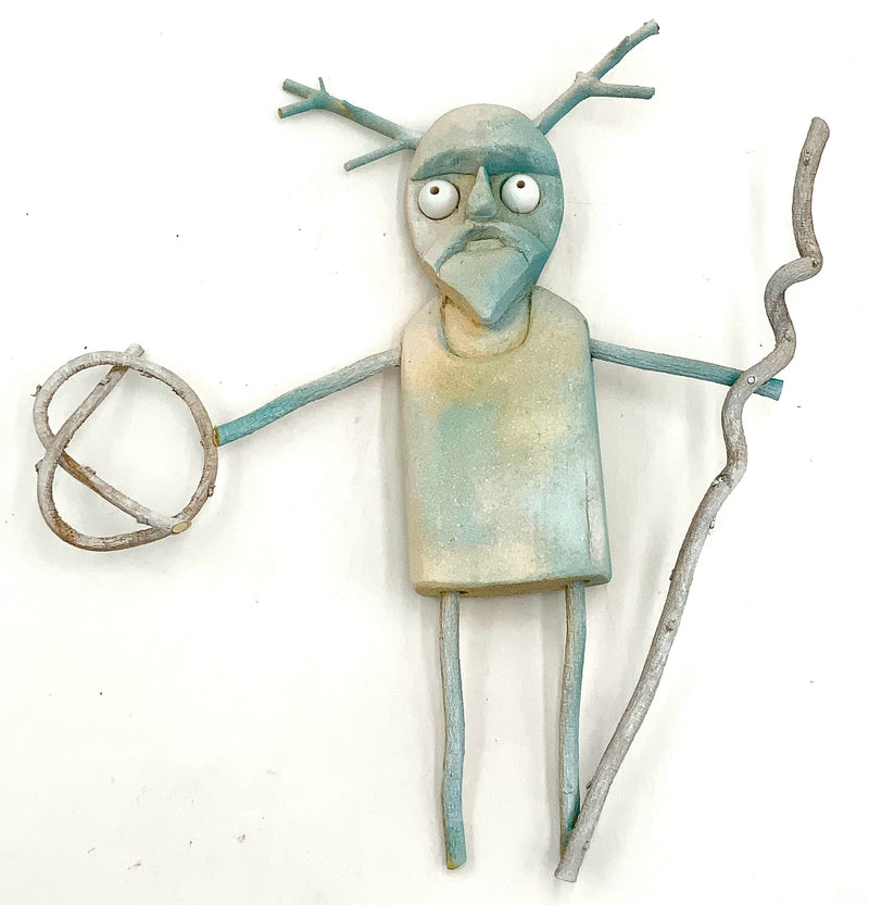 Carved Wood Green Man Cernunnos