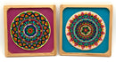 Pair of Framed Wood Mandalas