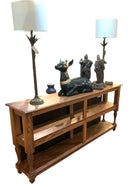 Three Tier Oak Console Table