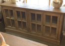 Gray Wood Glass Front Console