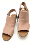 TOMS Buck Brown Cutout Leather Wood Heel Eliana Sandals 11