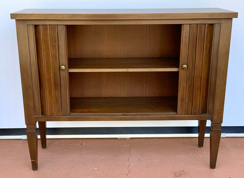 Mid Century Baker Cabinet with Tambour Doors