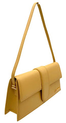 JACQUEMUS Yellow Long Leather Bambino Shoulder Bag