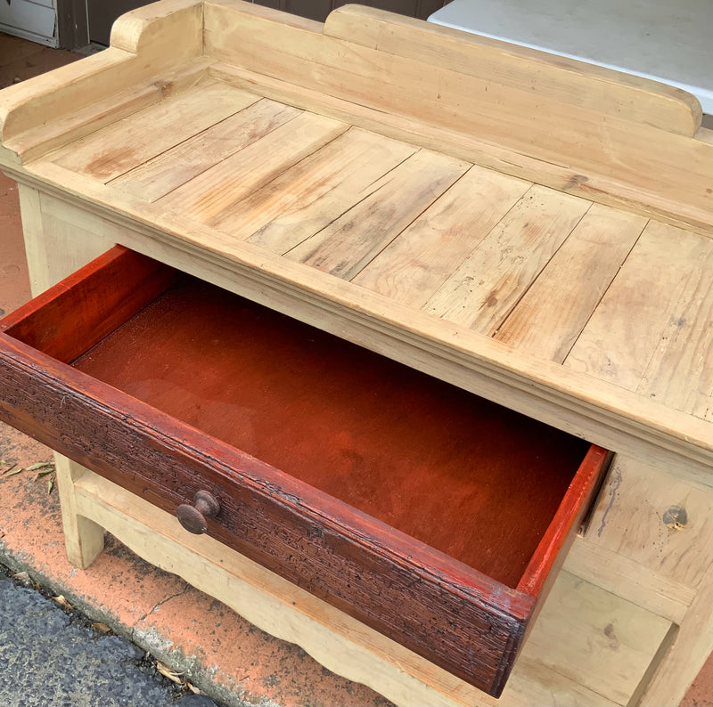 Rustic Pine French Wine Table