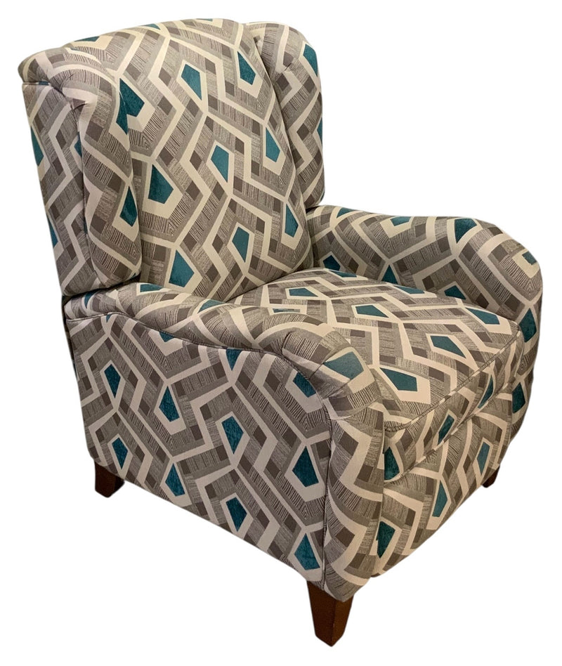 Recliner with Geometric Print Upholstery