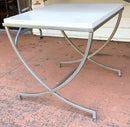 Contemporary Occasional Table With Faux Stone Top