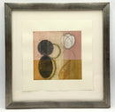 Original Abstract on Paper in Silver Frame